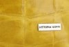 Kožené kabelka shopper bag Vittoria Gotti žlutá V692754