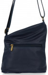 Kožené kabelka listonoška Vittoria Gotti tmavě modrá V2467