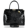 Kožené kabelka kufřík Vittoria Gotti černá V9113