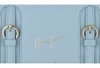 Kožené kabelka listonoška Vittoria Gotti světle modrá V1667N