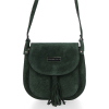 Kožené kabelka listonoška Vittoria Gotti lahvově zelená V1355