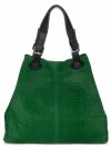 Kožené kabelka shopper bag Vittoria Gotti zelená V2L