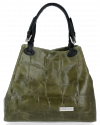 Kožené kabelka shopper bag Vittoria Gotti khaki V692754