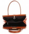 Kožené kabelka kufřík Genuine Leather zrzavá 816(1