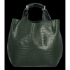 Kožené kabelka shopper bag Vittoria Gotti lahvově zelená VG804