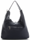 Kožené kabelka shopper bag Genuine Leather tmavě modrá 5521