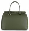 Kožené kabelka kufřík Vittoria Gotti lahvově zelená V817