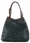Kožené kabelka shopper bag Vittoria Gotti lahvově zelená V80049