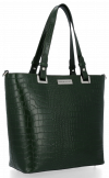 Kožené kabelka klasická Vittoria Gotti lahvově zelená V2395