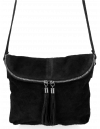 Kožené kabelka listonoška Vittoria Gotti černá DB20