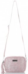 Kožené kabelka listonoška Vittoria Gotti pudrová růžová V3288F
