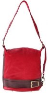 Kožené kabelka batůžek Genuine Leather červená 6010