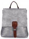 Dámská kabelka batůžek Herisson tmavě stříbrná 1202B419