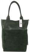 Bőr táska shopper bag Vittoria Gotti palackzöld V270