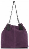 Bőr táska shopper bag Vittoria Gotti ibolya V3081