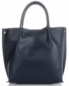 Bőr táska shopper bag Vittoria Gotti tengerkék V355