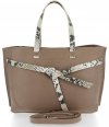 Bőr táska shopper bag Vittoria Gotti földszínű V5635