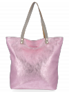 Bőr táska shopper bag Vittoria Gotti rózsaszín B24