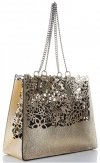 Bőr táska shopper bag Vittoria Gotti fekete V5798