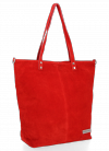 Bőr táska shopper bag Vittoria Gotti piros VG41