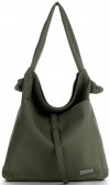 Bőr táska shopper bag Vittoria Gotti zöld V5701