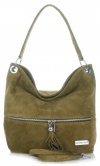 Bőr táska shopper bag Vittoria Gotti zöld V3821