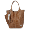 Bőr táska shopper bag Vittoria Gotti földszínű B22