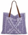 Olasz Shopper Táska Divatos Mintákkal 5887 Világoslila