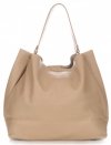 Bőr táska shopper bag Vittoria Gotti sötét bézs V230