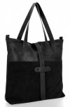 Bőr táska shopper bag Roberto Ricci fekete 18139