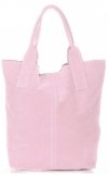 Bőr táska shopper bag Vittoria Gotti púderrózsaszín V5190