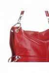Bőr táska shopper bag Vera Pelle piros 25