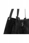 Bőr táska shopper bag Vera Pelle fekete 10477