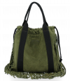 Bőr táska shopper bag Vittoria Gotti zöld B7