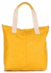 Bőr táska shopper bag Vera Pelle sárga 1356