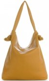 Bőr táska shopper bag Vittoria Gotti mustár V5701