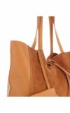 Bőr táska shopper bag Vittoria Gotti vörös V602
