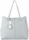 Bőr táska shopper bag Vittoria Gotti világosszürke V5705