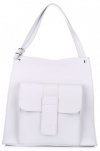 Bőr táska shopper bag Vittoria Gotti világosszürke 8286