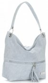 Bőr táska shopper bag Vittoria Gotti égszínkék V3821