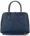 Bőr táska kuffer Genuine Leather tengerkék 80032