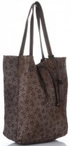 Bőr táska shopper bag Vittoria Gotti csokoládé VL299