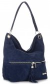 Bőr táska shopper bag Vittoria Gotti tengerkék V3821