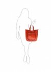 Bőr táska univerzális Vera Pelle 893 vörös