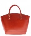 Bőr táska shopper bag Genuine Leather vörös 11A