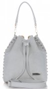 Bőr táska shopper bag Vittoria Gotti világosszürke V3020