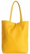 Bőr táska shopper bag Vittoria Gotti sárga V577
