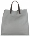 Bőr táska univerzális Genuine Leather szürke 691756
