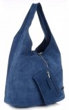 Bőr táska shopper bag Vittoria Gotti kék V8802