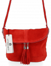 Bőr táska levéltáska Vittoria Gotti piros DB20